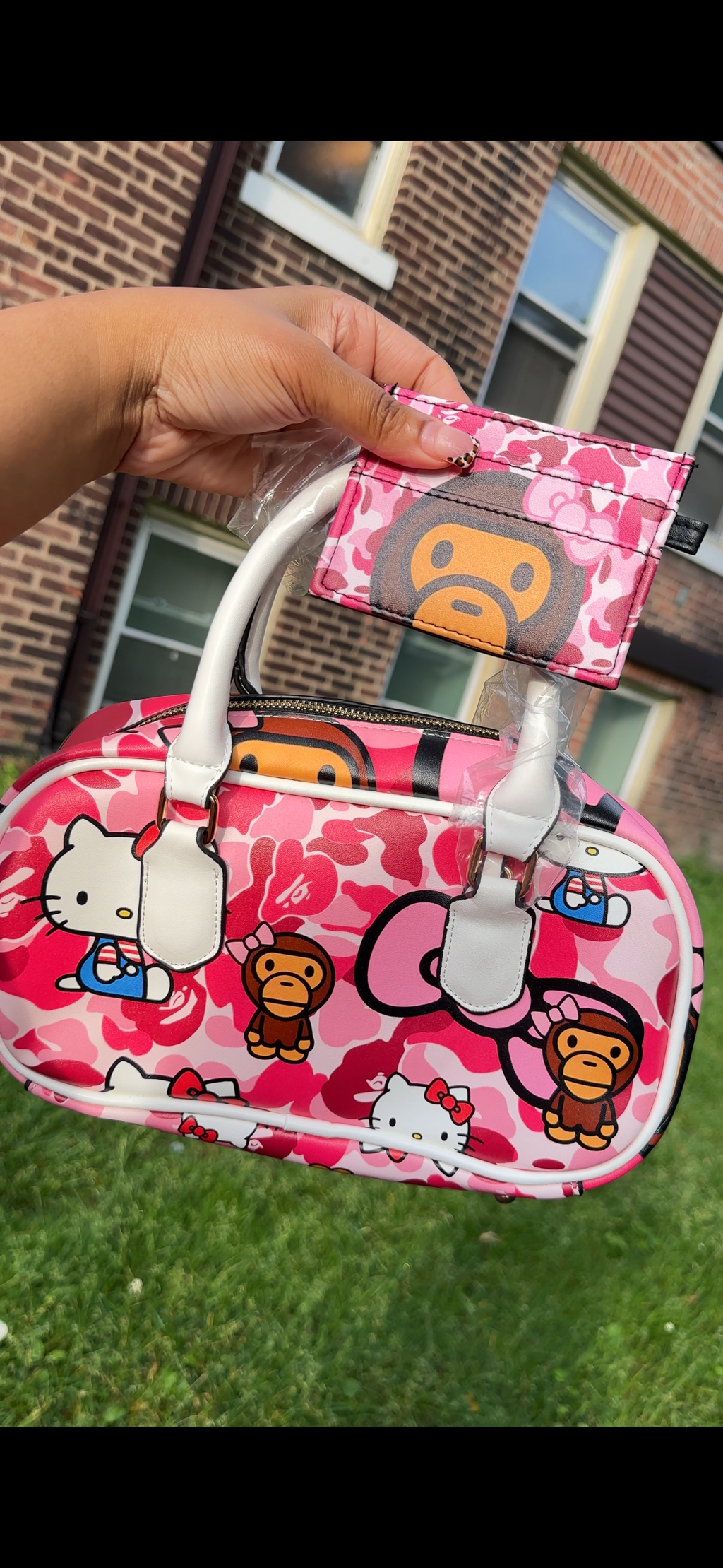 Pink Camo Bowling Bag Purse 👛 (matching card holder included)