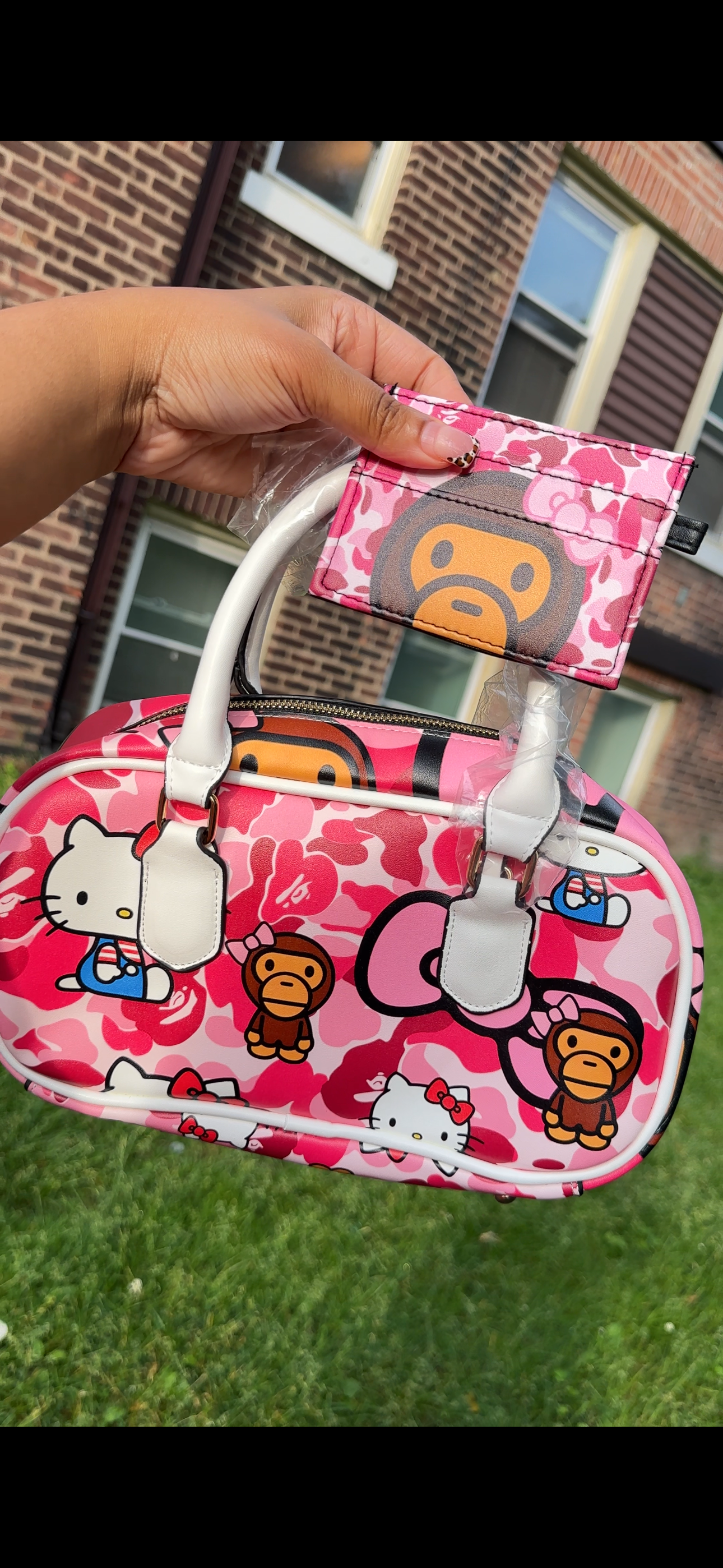 Pink Camo Bowling Bag Purse 👛 (matching card holder included)